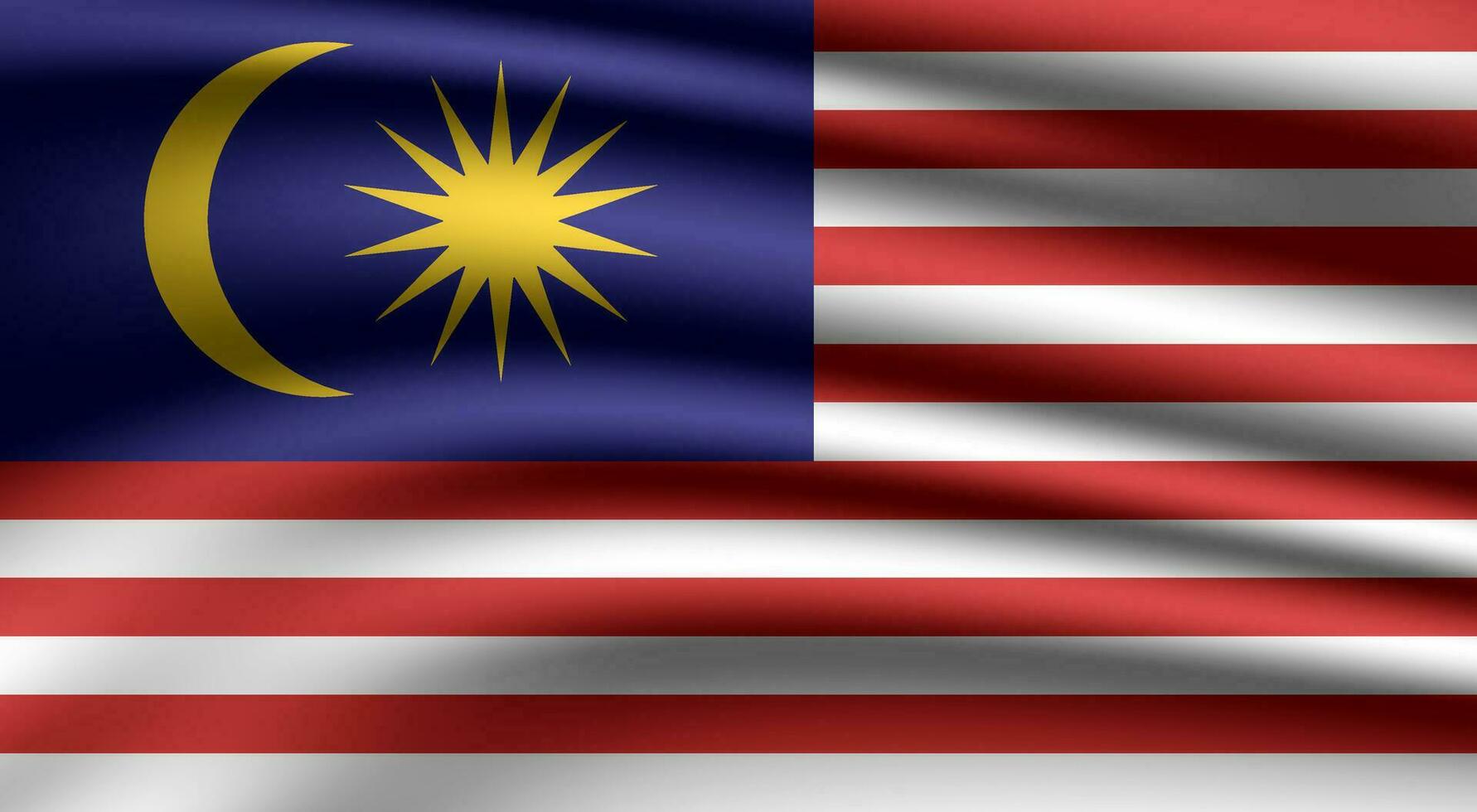 Wavy Malaysia flag background vector design