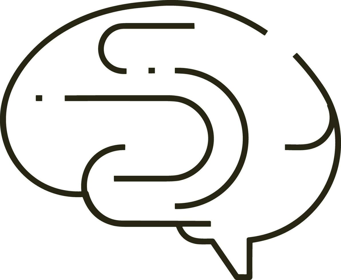 Brain idea symbol icon vector image. Illustration of the creative intelligence think design image