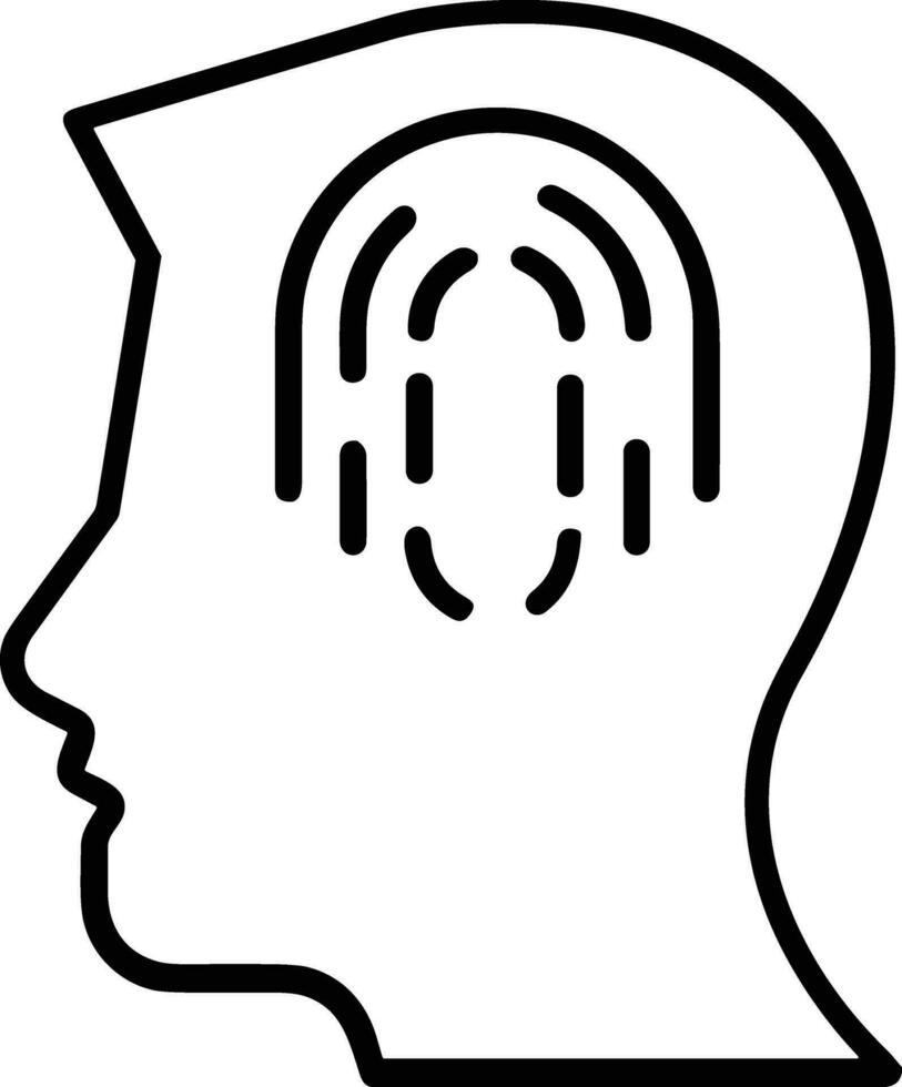 Brain idea symbol icon vector image. Illustration of the creative intelligence think design image