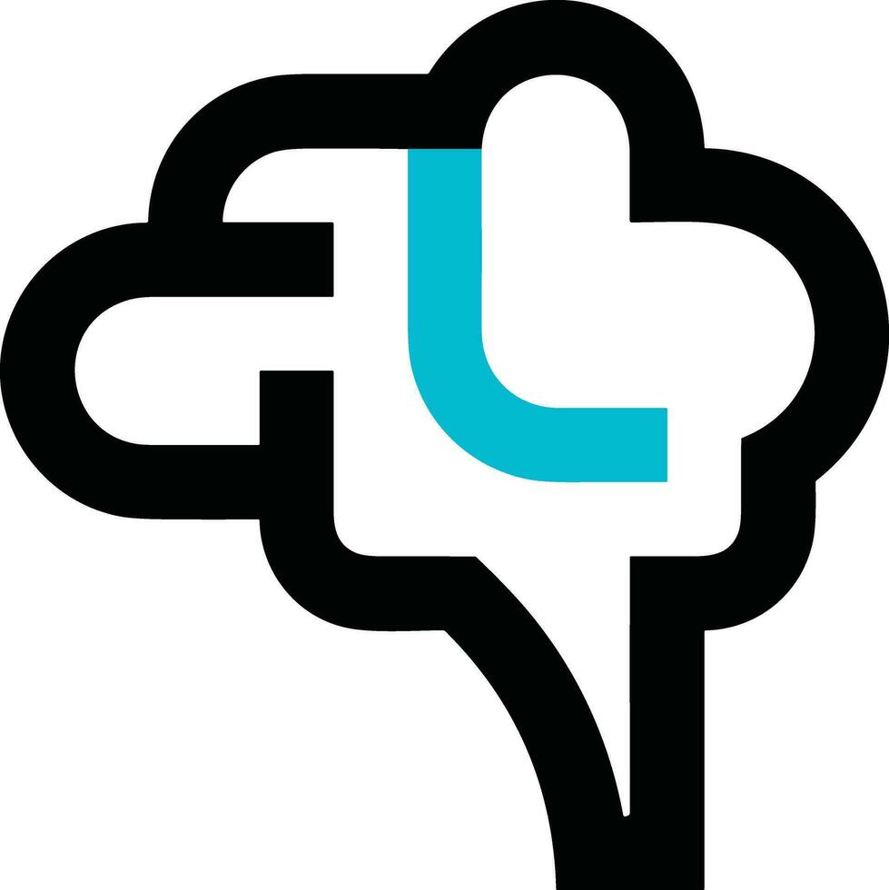 Brain idea symbol icon vector image. Illustration of the creative intelligence think design image