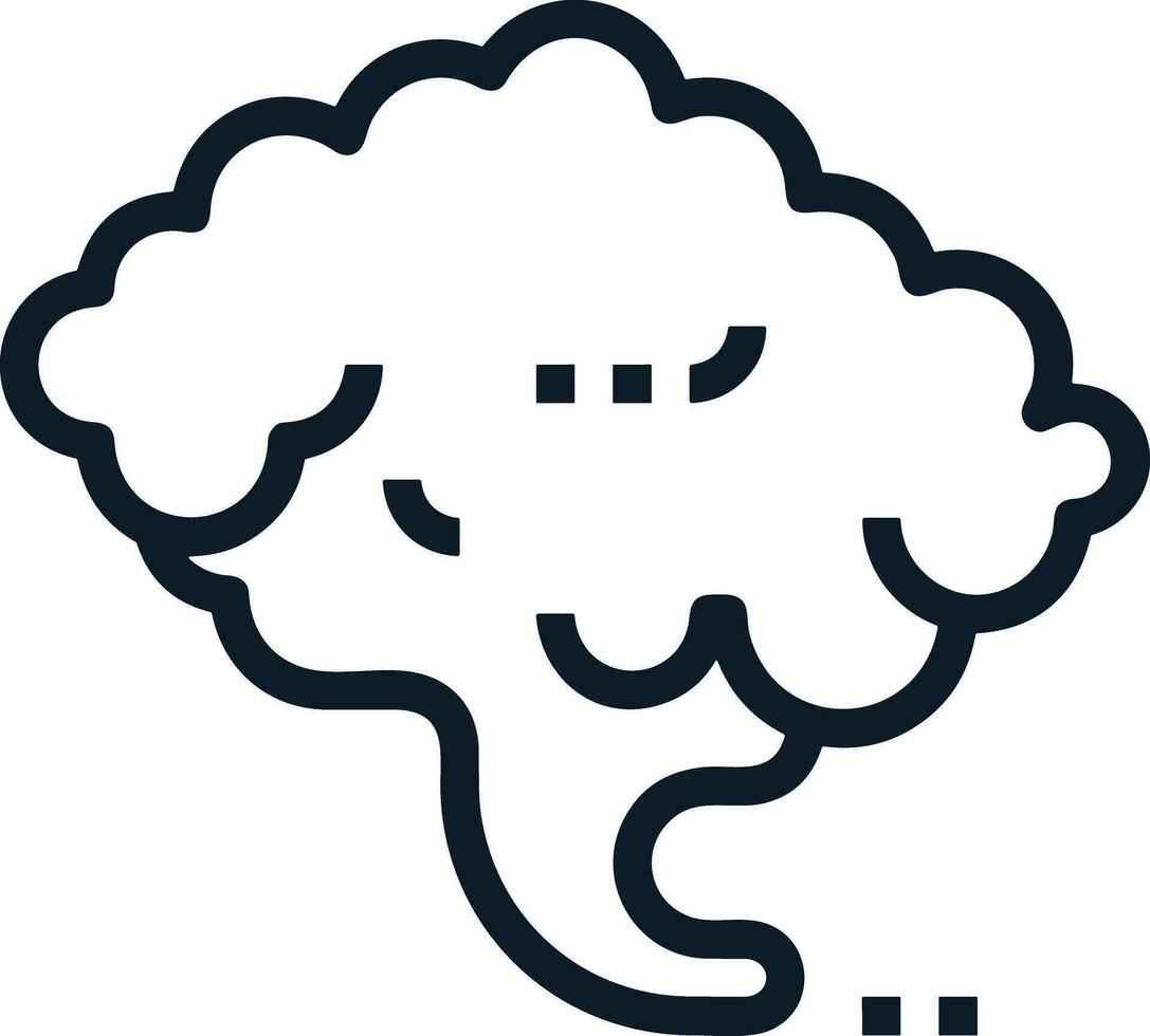 Brain idea symbol icon vector image. Illustration of the creative intelligence think design image