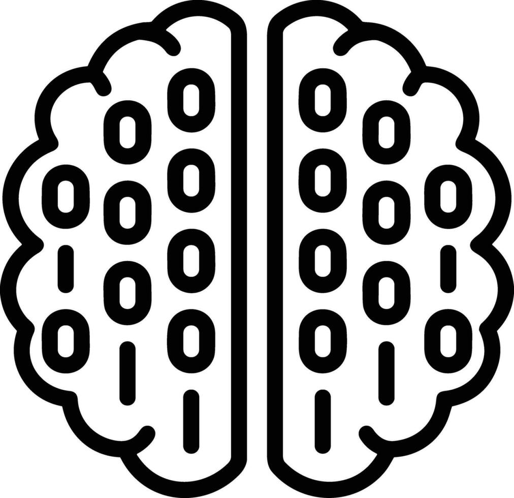 Brain idea symbol icon vector image. Illustration of the creative intelligence think design image