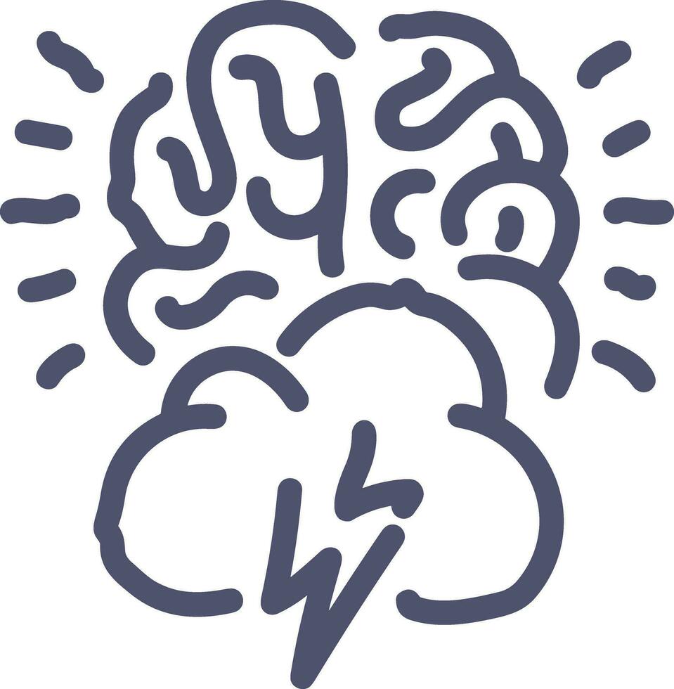 Brain idea symbol icon vector image. Illustration of the creative intelligence think design image