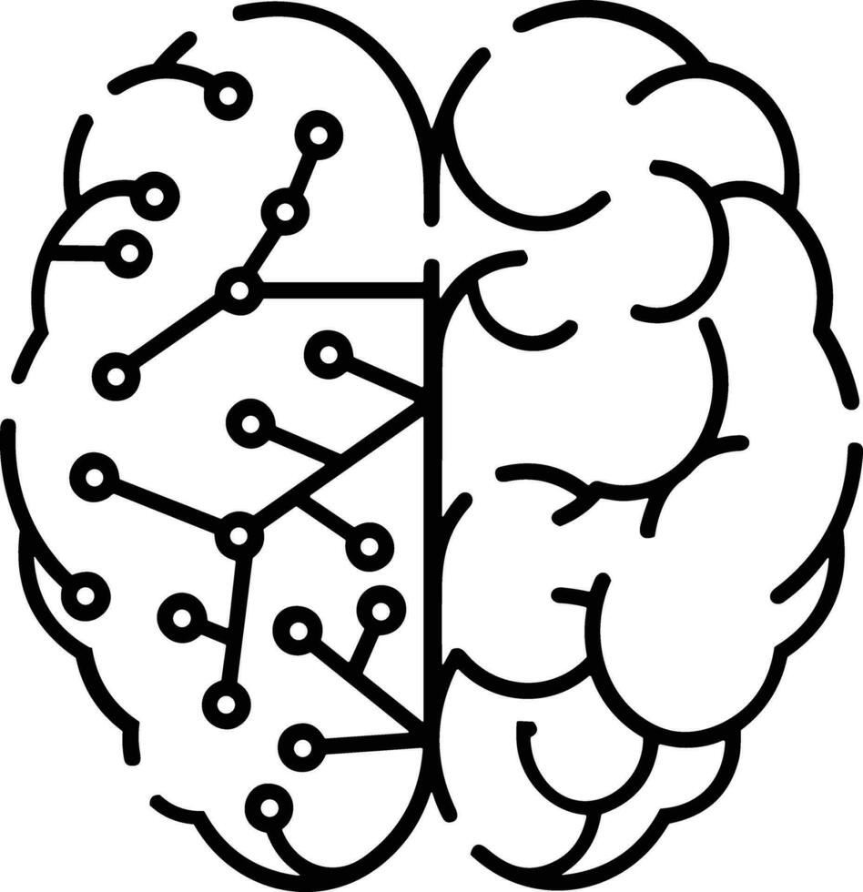 Brain idea symbol icon vector image. Illustration of the creative intelligence think design image