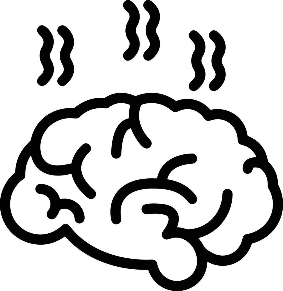 Brain idea symbol icon vector image. Illustration of the creative intelligence think design image