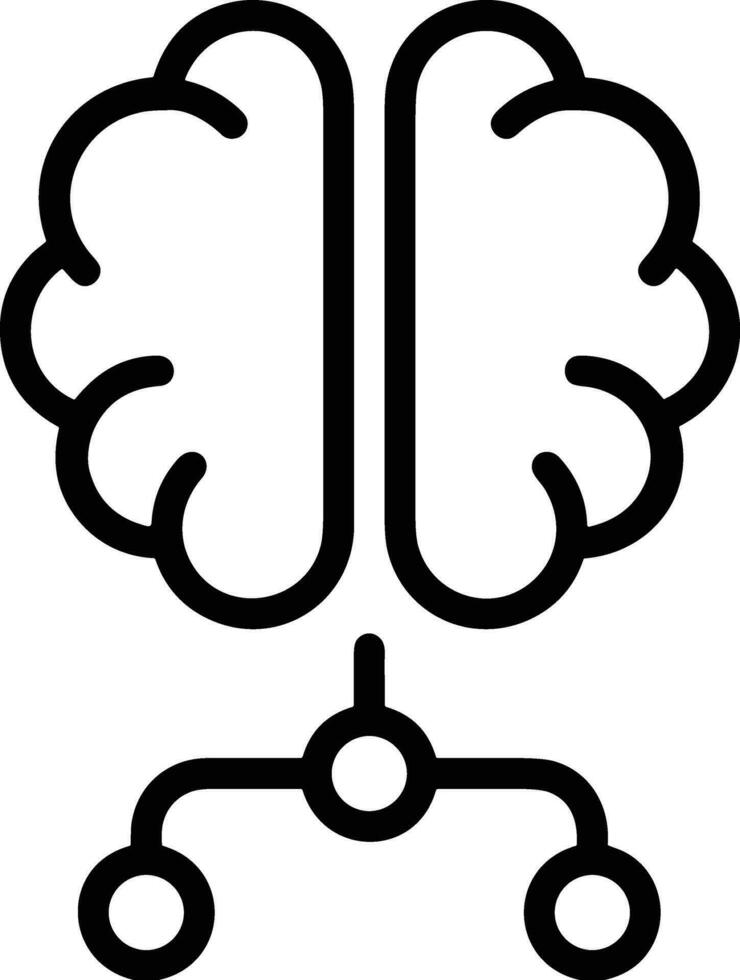 Brain idea symbol icon vector image. Illustration of the creative intelligence think design image