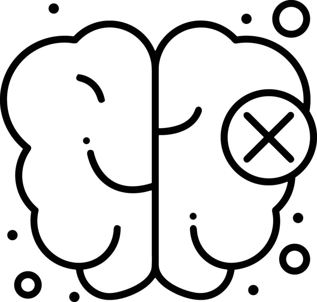 Brain idea symbol icon vector image. Illustration of the creative intelligence think design image