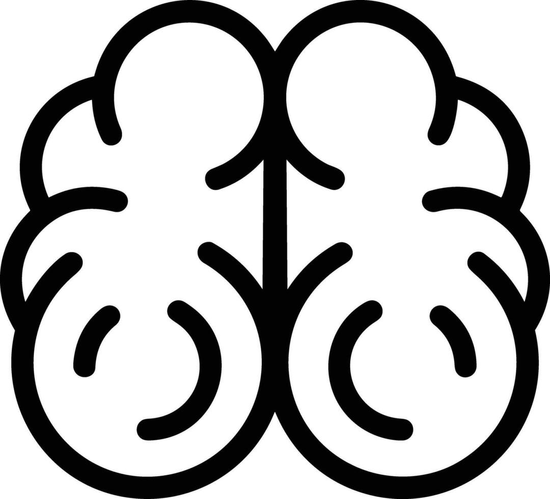 Brain idea symbol icon vector image. Illustration of the creative intelligence think design image