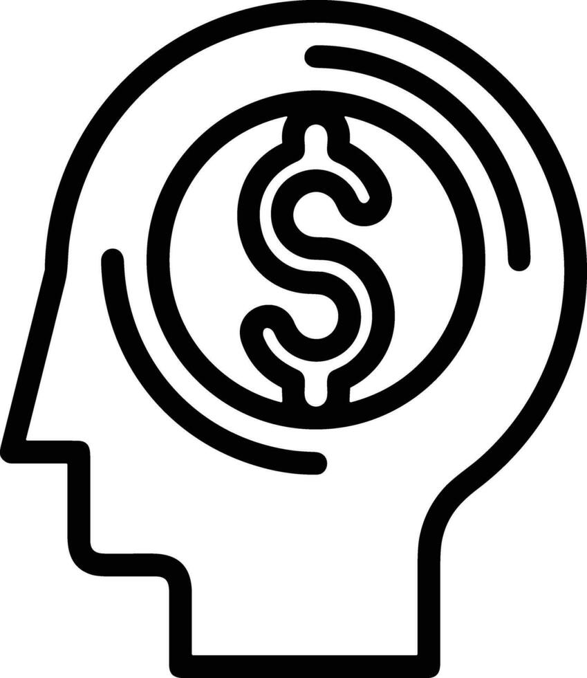 Brain idea symbol icon vector image. Illustration of the creative intelligence think design image