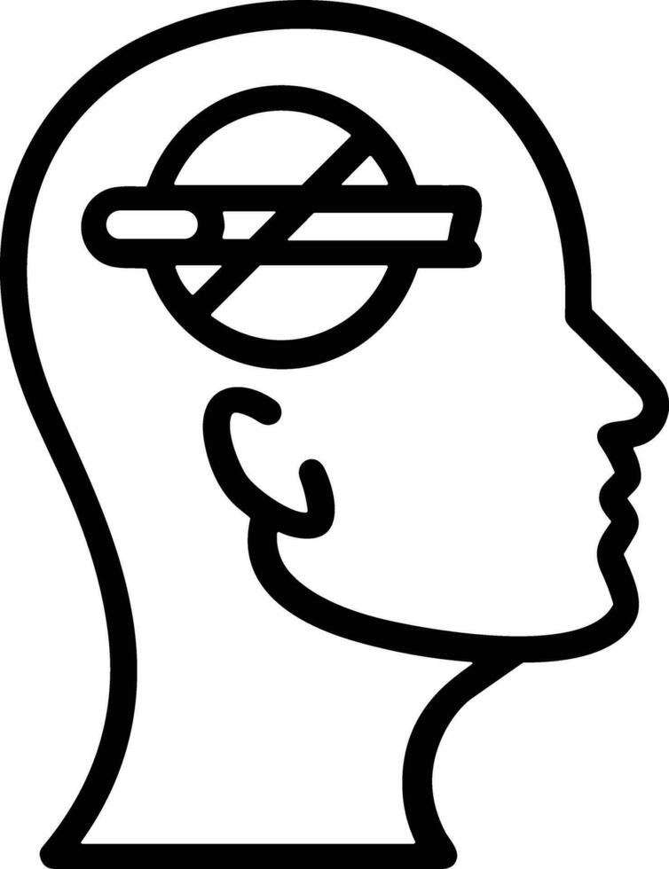 Brain idea symbol icon vector image. Illustration of the creative intelligence think design image