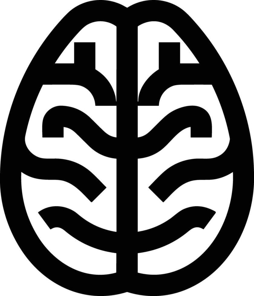 Brain idea symbol icon vector image. Illustration of the creative intelligence think design image