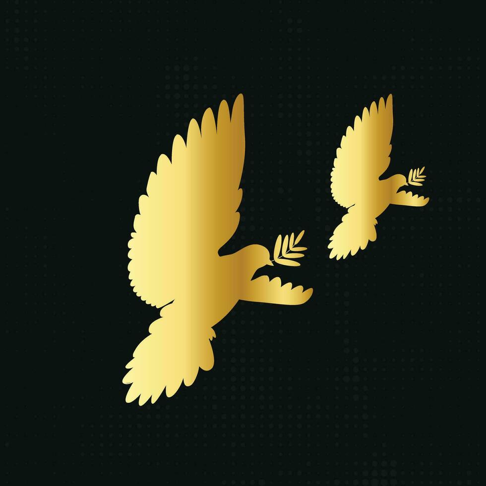 Flying Bird Logo Elegant design vector template Linear style. Dove Pigeon Cosmetics Fashion Luxury Logotype concept icon.