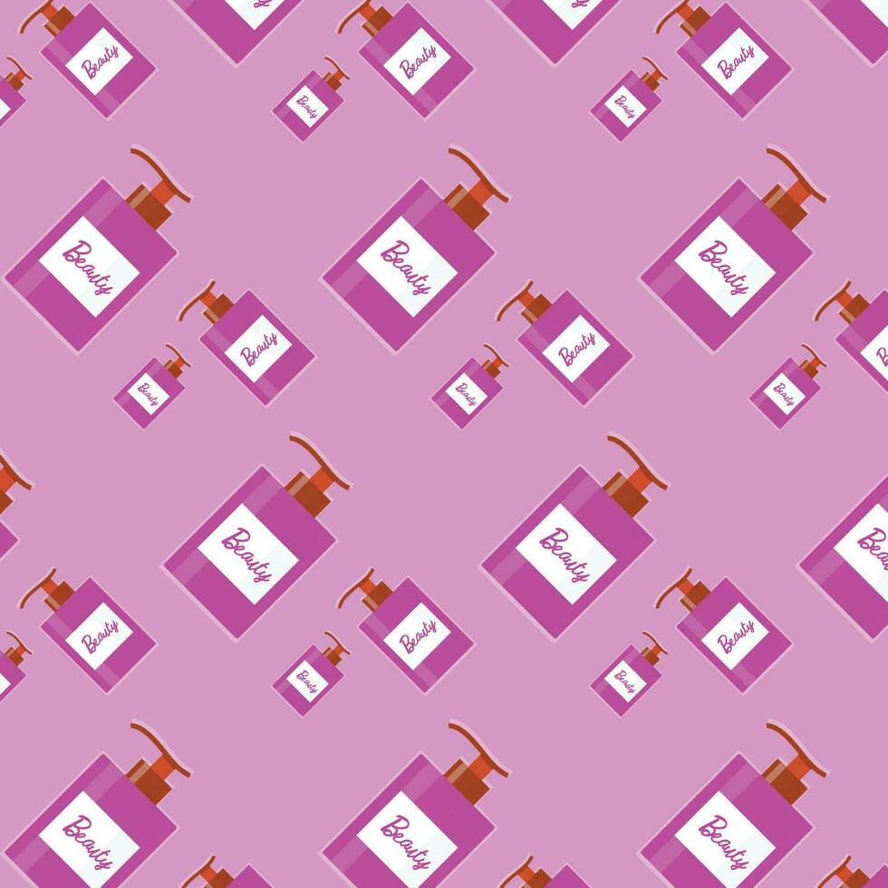 Pink Cosmetic Seamless Pattern Background vector