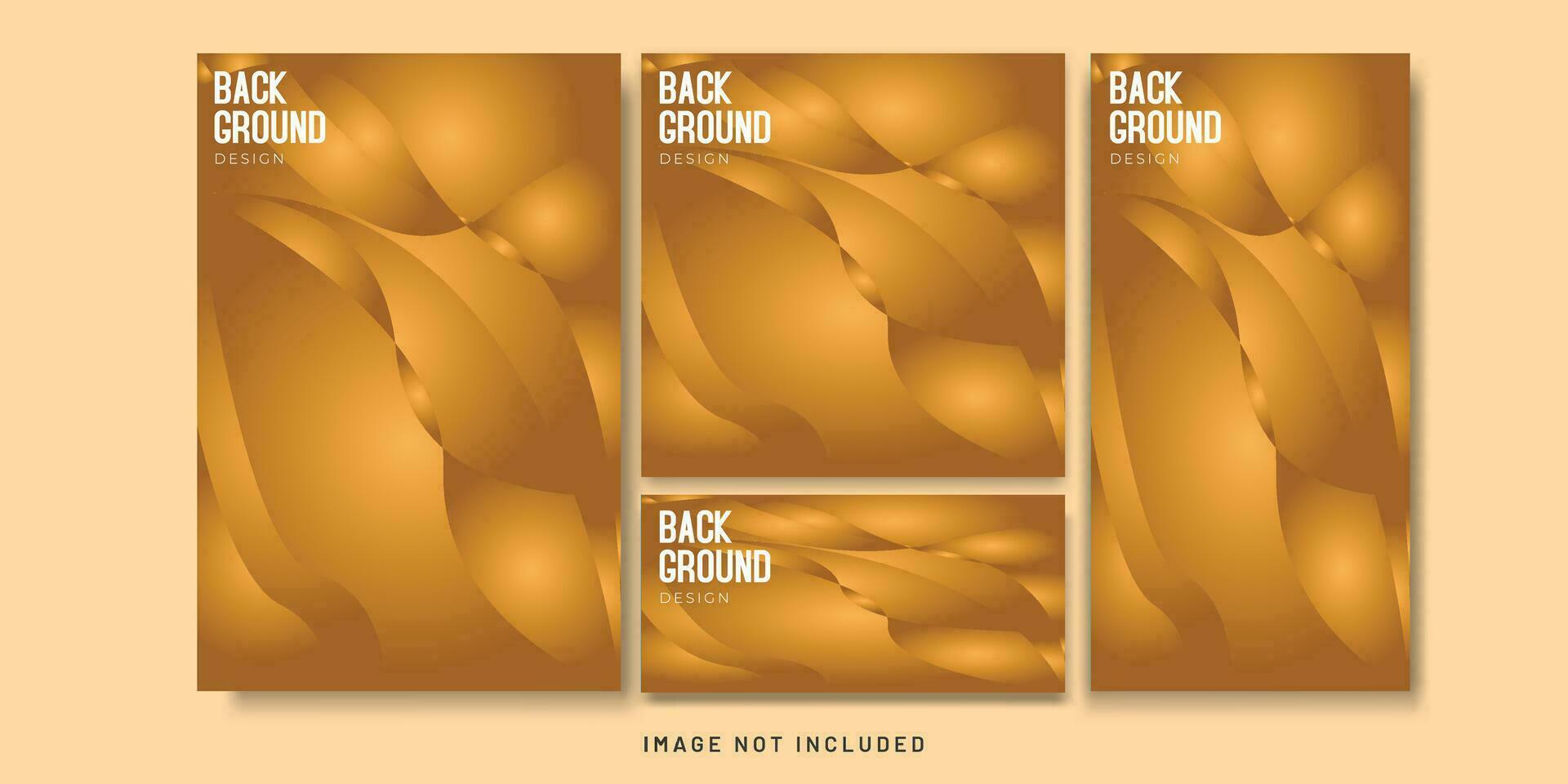 Background Abstract Geometric Flyer and Social media Bundle Set vector