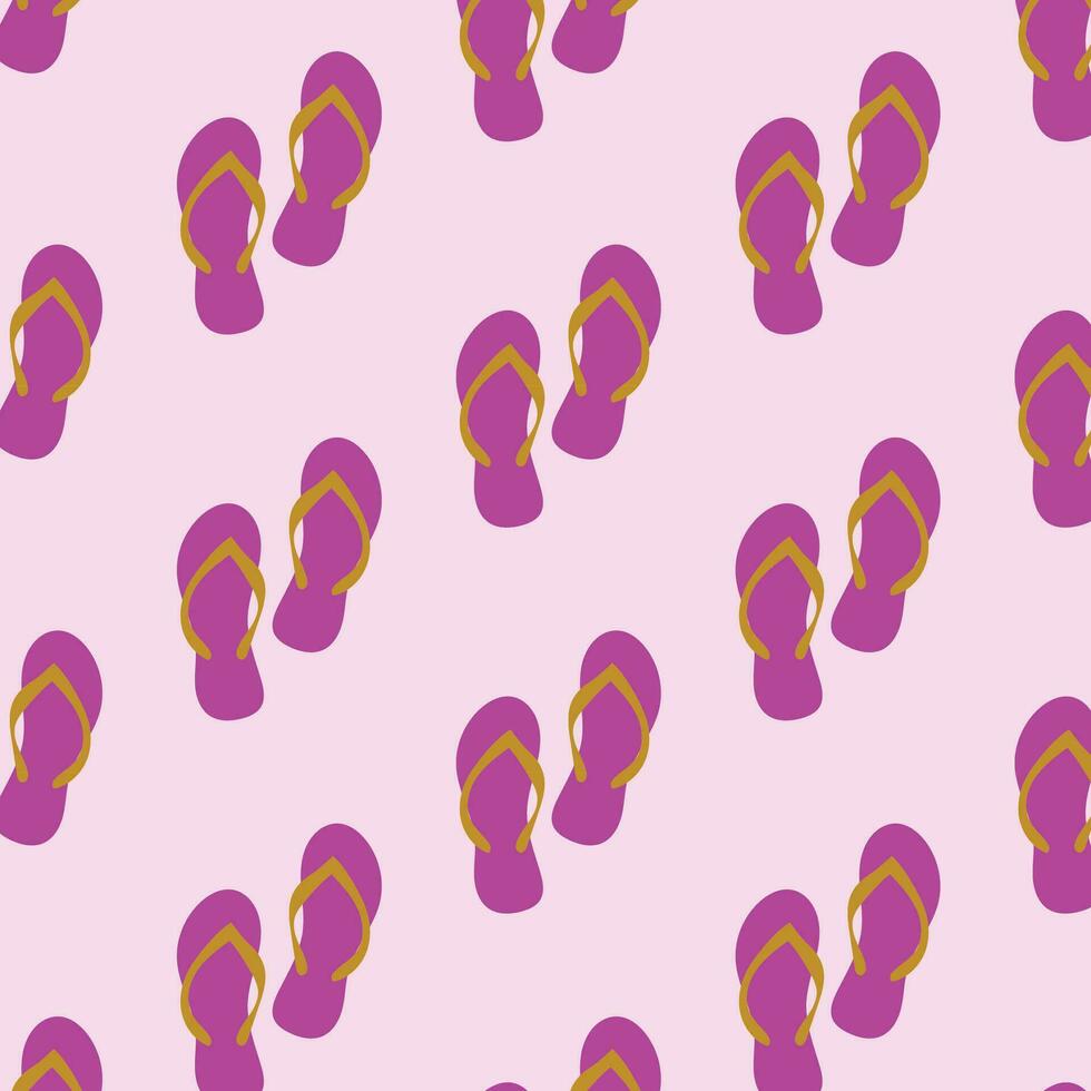 Pink Slippers Seamless Pattern Fabulous Background vector