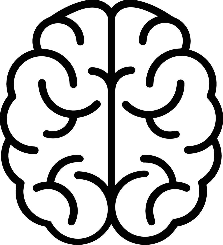 Brain idea symbol icon vector image. Illustration of the creative intelligence think design image