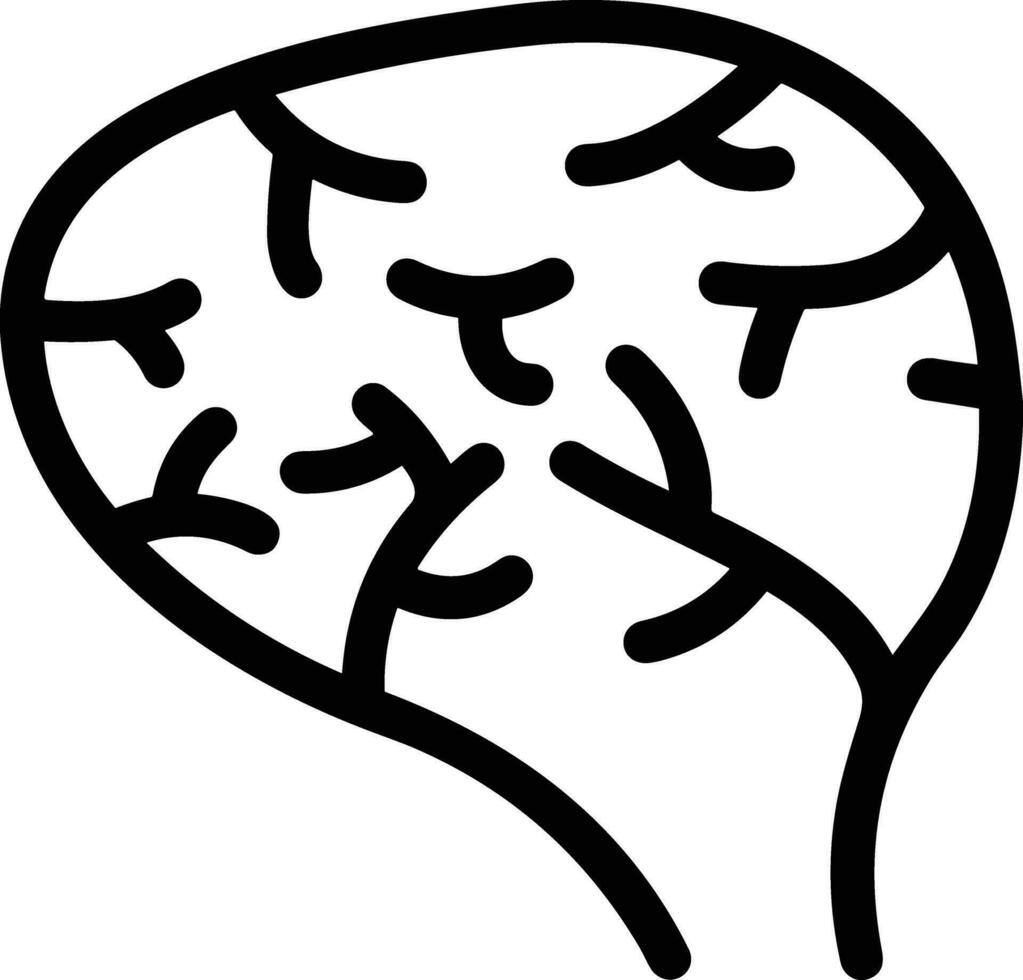 Brain idea symbol icon vector image. Illustration of the creative intelligence think design image