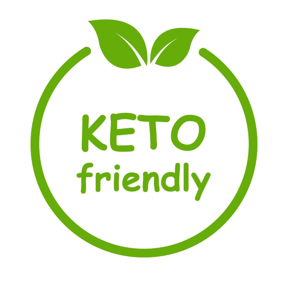 keto friendly diet healthy food label icon vector for graphic design, logo, website, social media, mobile app, UI illustration