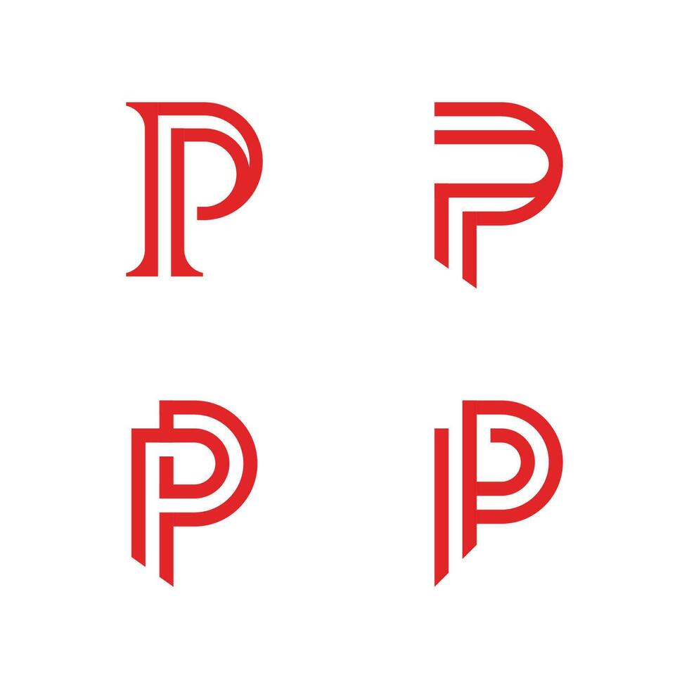 Letter P logo vector template