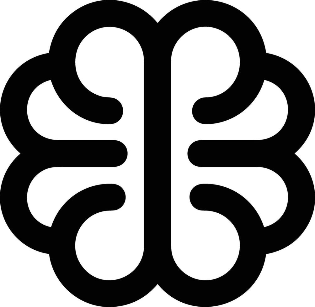 Brain idea symbol icon vector image. Illustration of the creative intelligence think design image