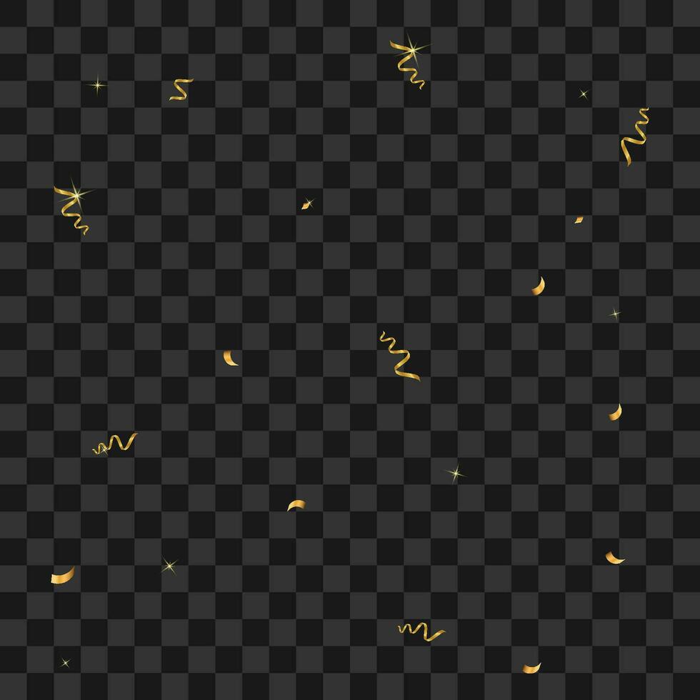 Vector golden confetti background.