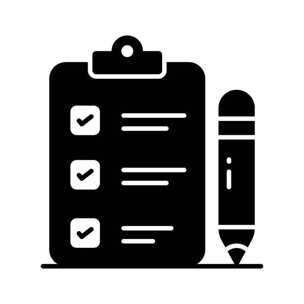 Carefully designed checklist icon represents a list of tasks or items to be completed, often used in productivity and organization apps vector