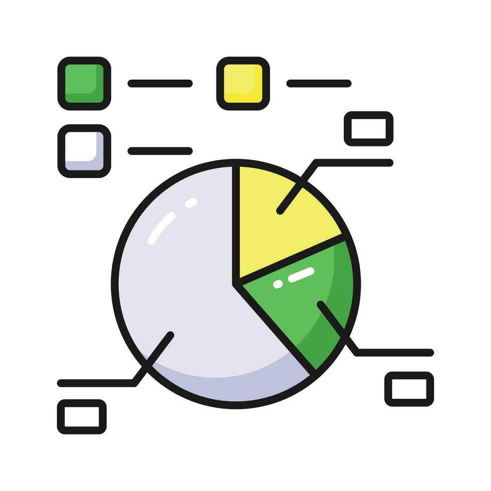 Grab this carefully crafted icon of Pie Graph, business analysis vector