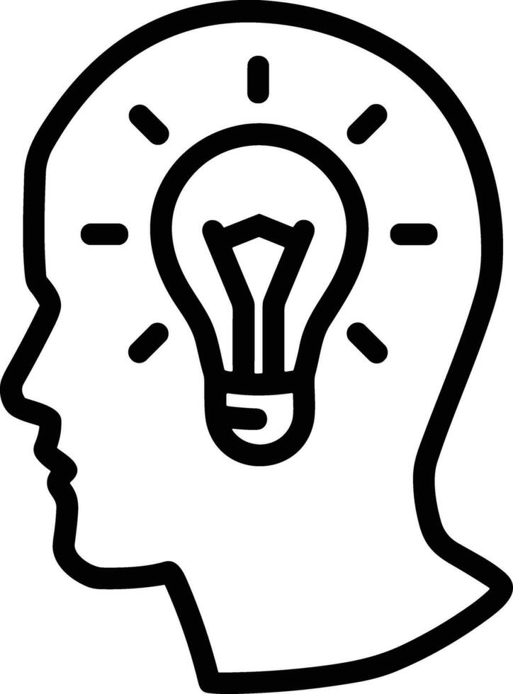 Brain idea symbol icon vector image. Illustration of the creative intelligence think design image