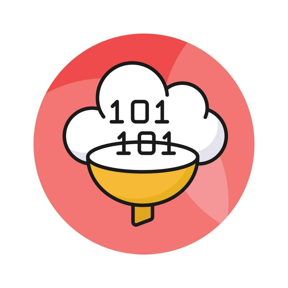 Data filtering vector design in trendy style, concept icon of data extraction