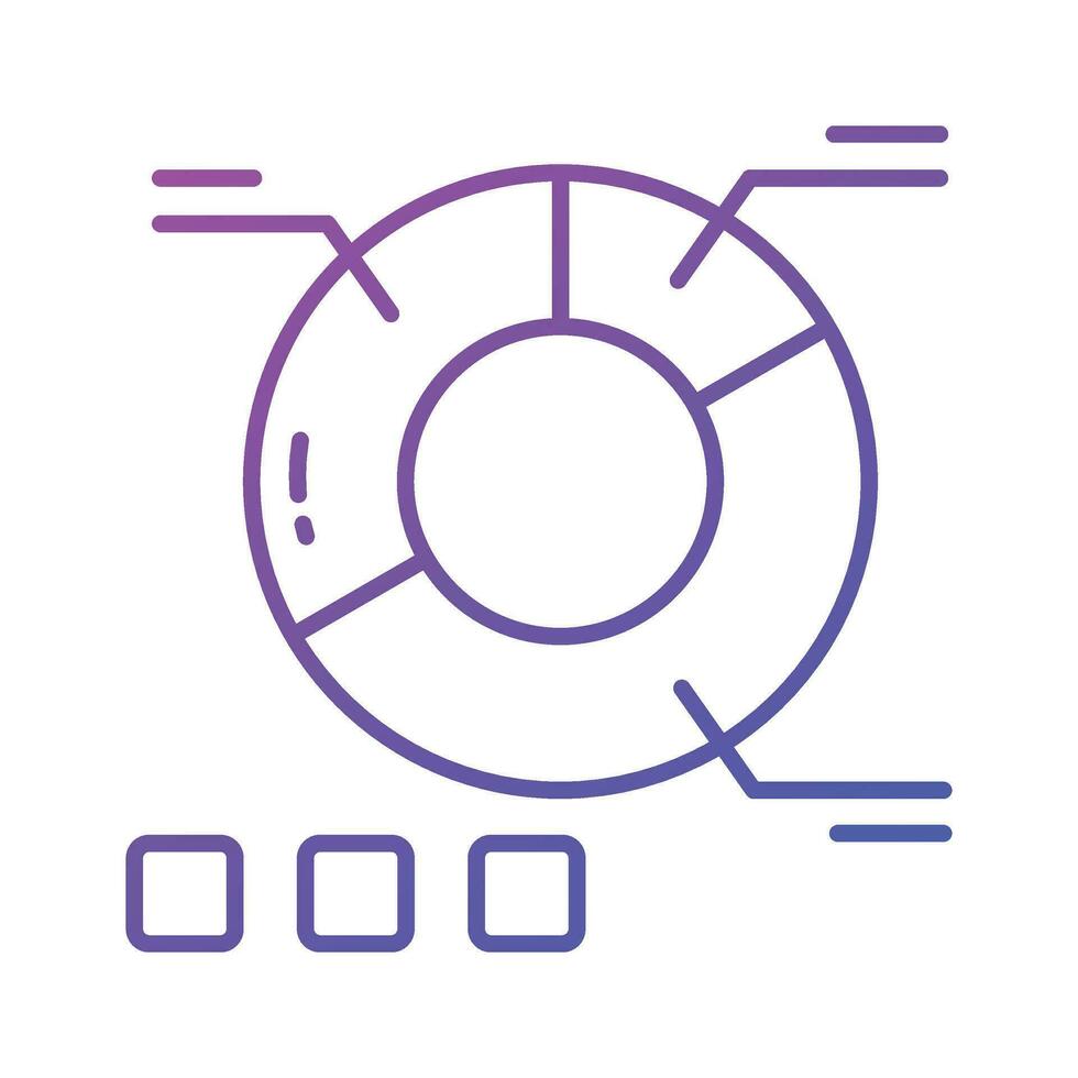Grab this carefully crafted icon of pie chart, business analysis vector