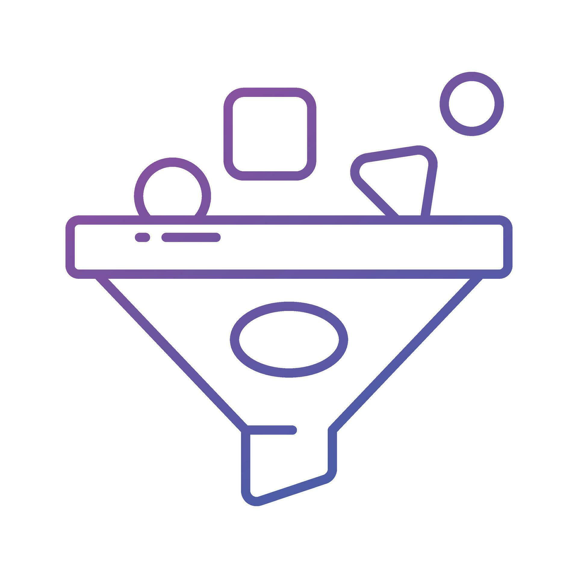 Data filtering vector design in trendy style, concept icon of data ...