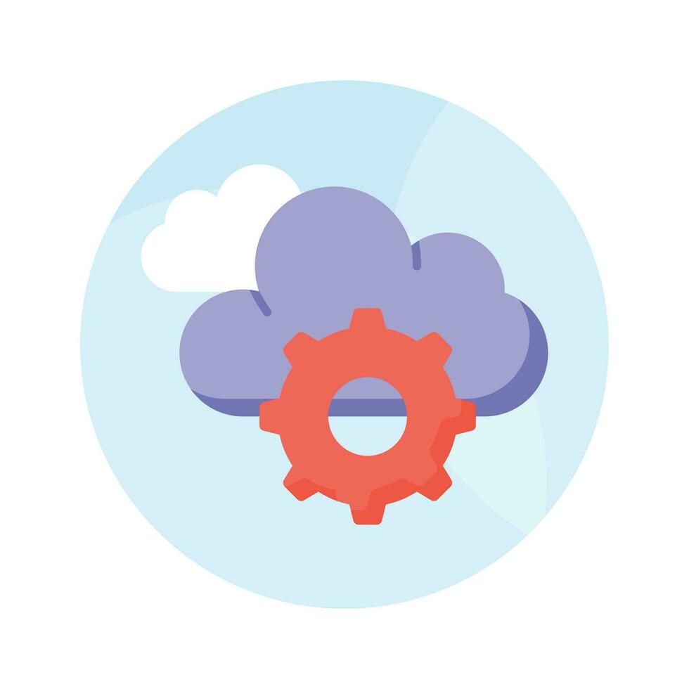 Trendy vector design of cloud network management in editable style