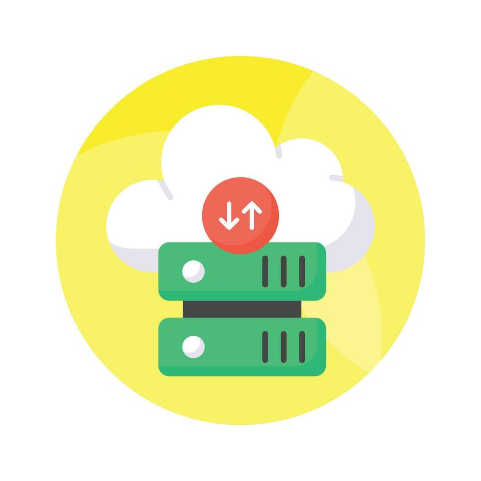 Download this premium icon of cloud data storage, cloud networking technology concept vector