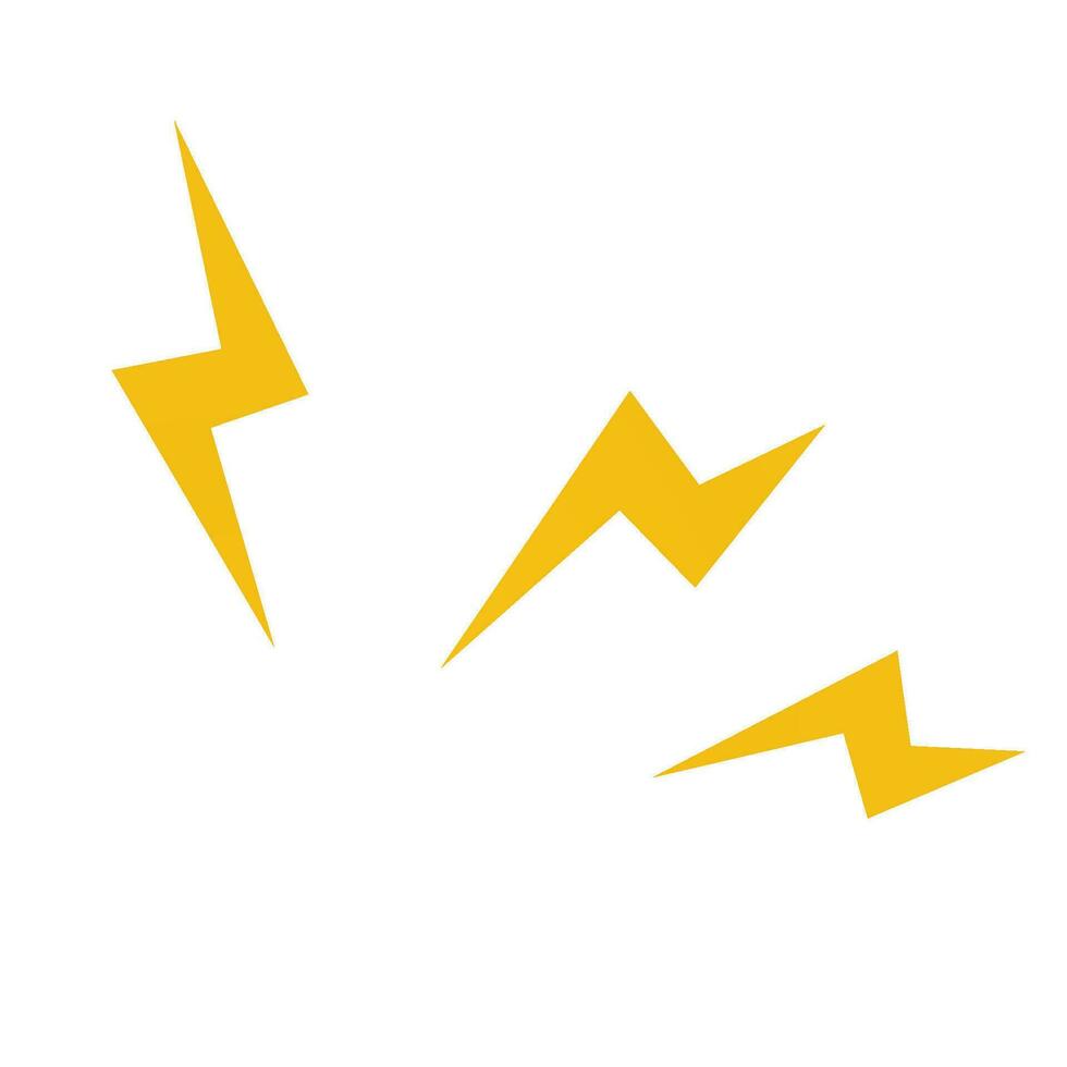 Vector sketch style lightning bolts