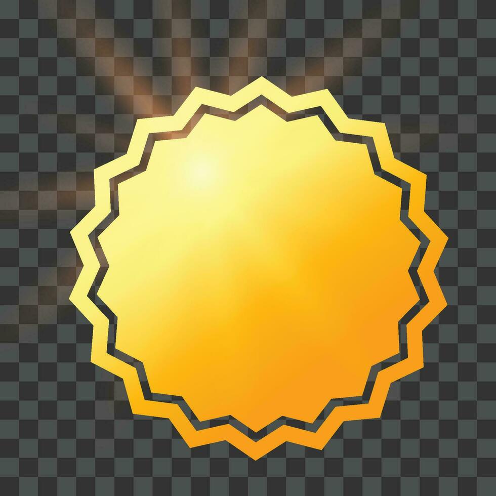 Vector sales gold round stars isolated