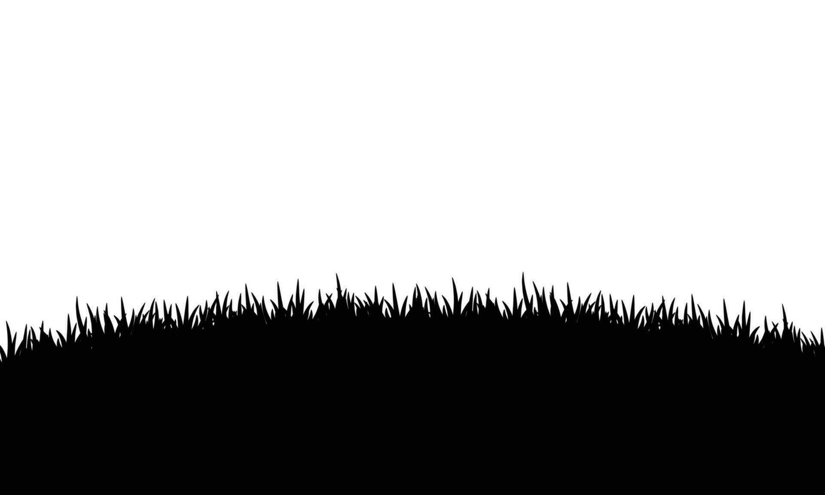 Vector seamless grass black silhouette vector