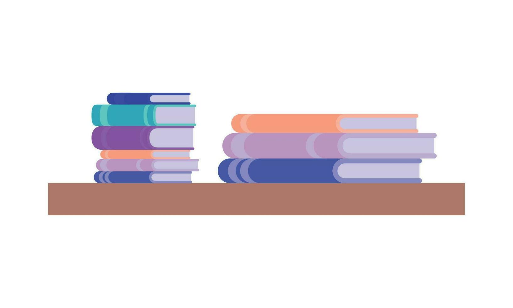 Vector stack of books. book day. flat vector illustration