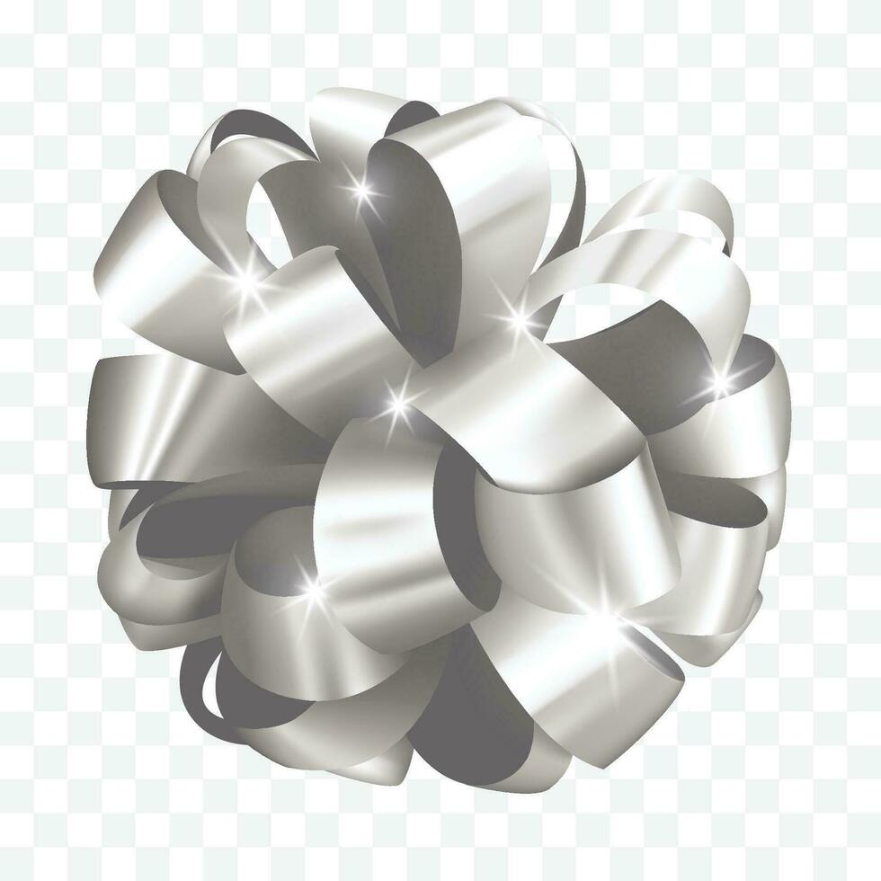 Vector gift bow design on white background