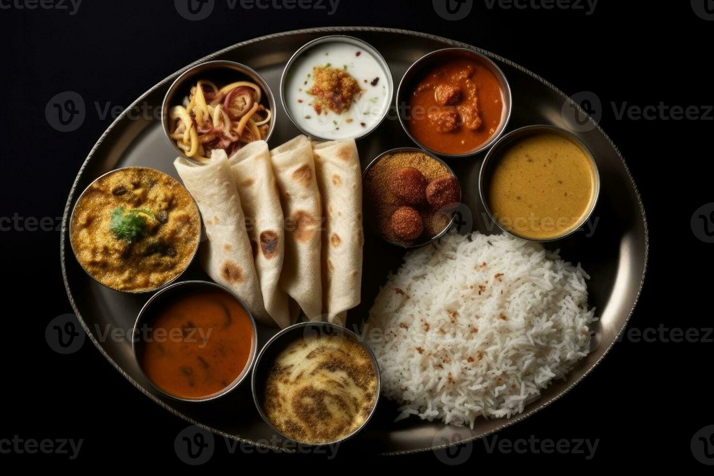 Diverse Platter of Indian Cuisine photo