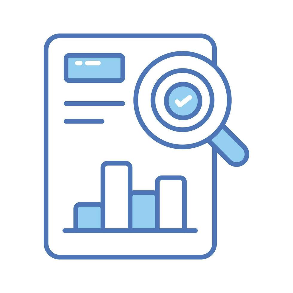 Grab this beautiful audit report icon in trendy style, ready to use icon vector