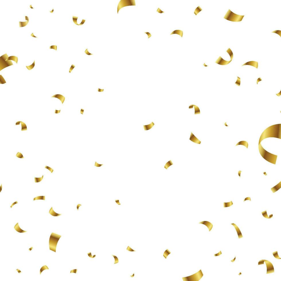 Vector golden confetti background