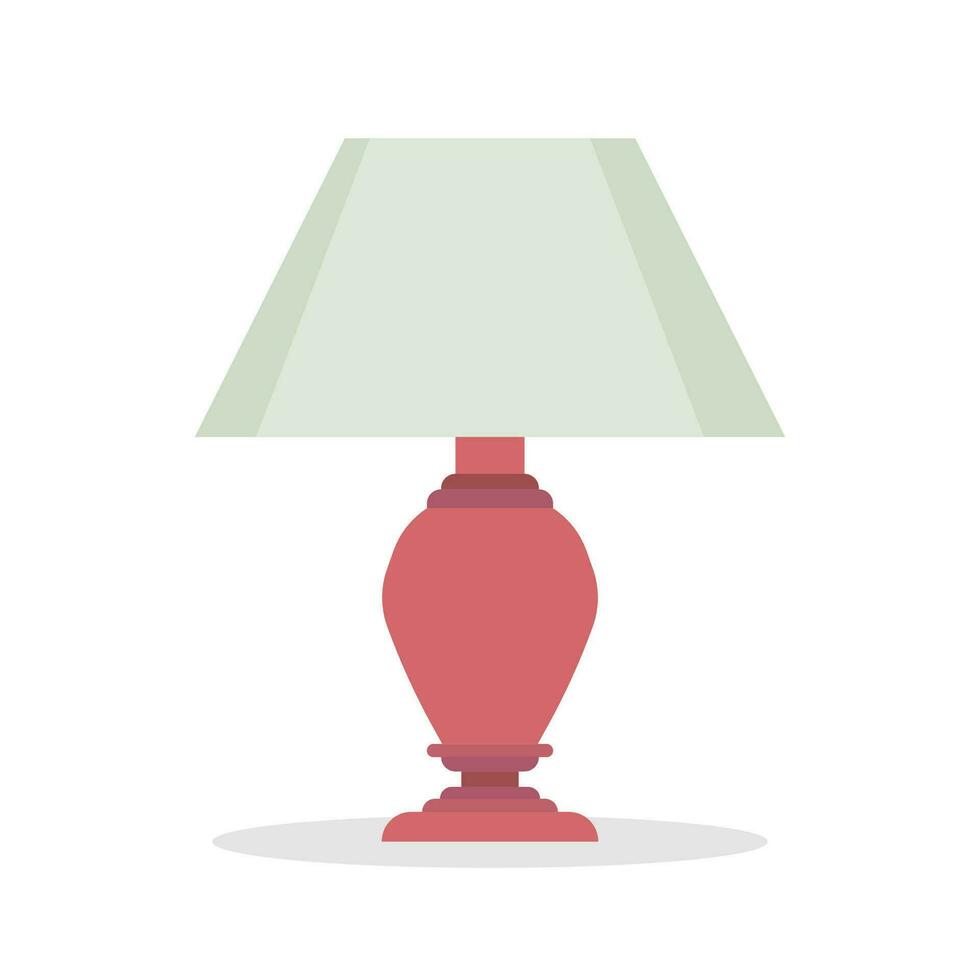 Vector classic table lamp isolated on white background vector trendy illustration