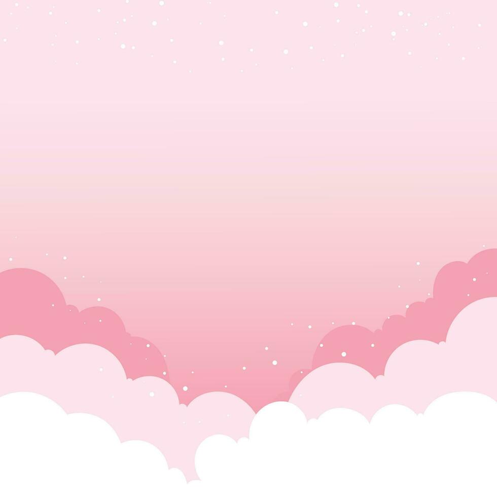 Vector cloudy pink sky backgrounds