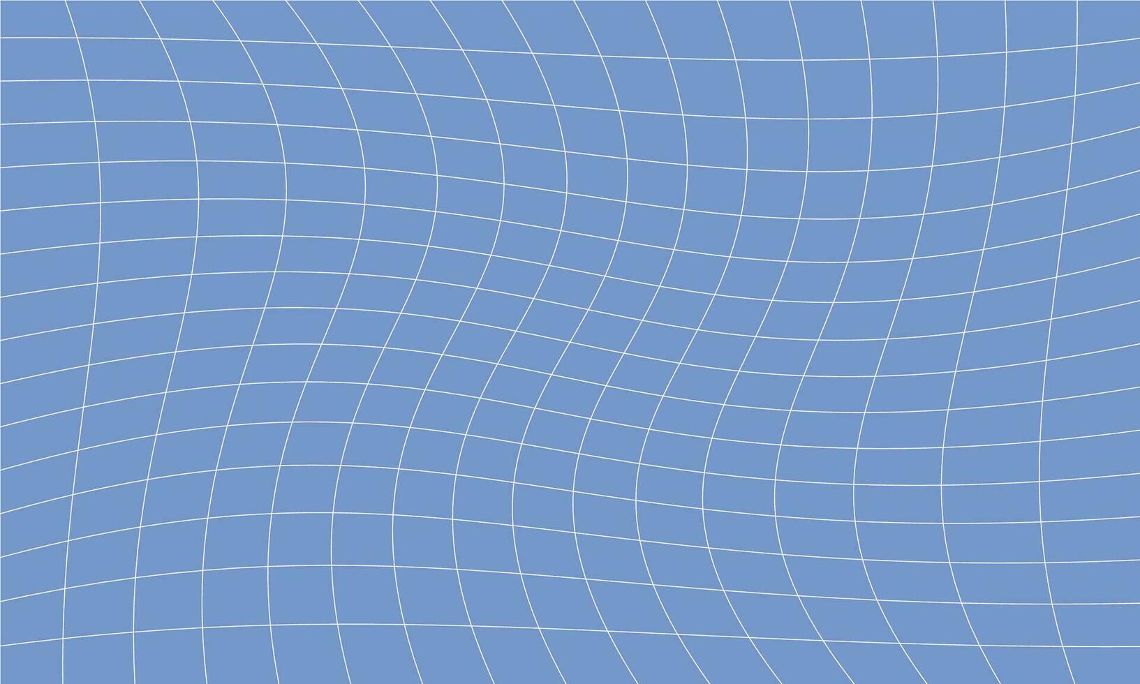 Vector abstract wavy 3d mesh on a blue background geometric dynamic wave 3d technology wireframe