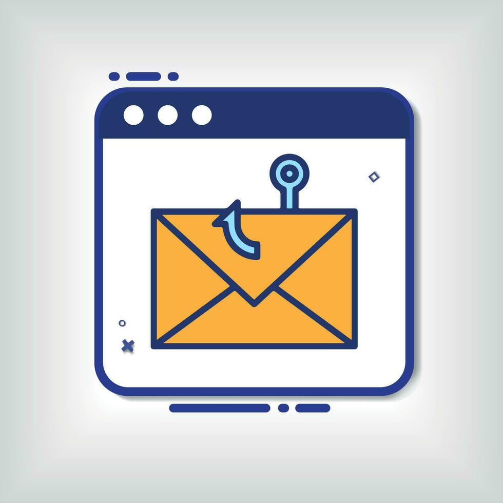 Emails phishing icon set. Simple set of emails phishing vector icons