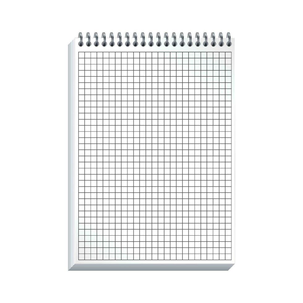 Vector notebooks sheets. lined, checkered and dots pages