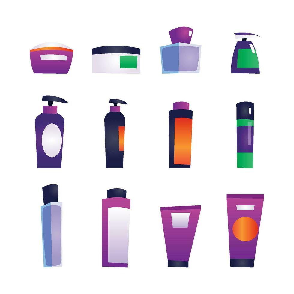 Vector skincare bottle tube illustration