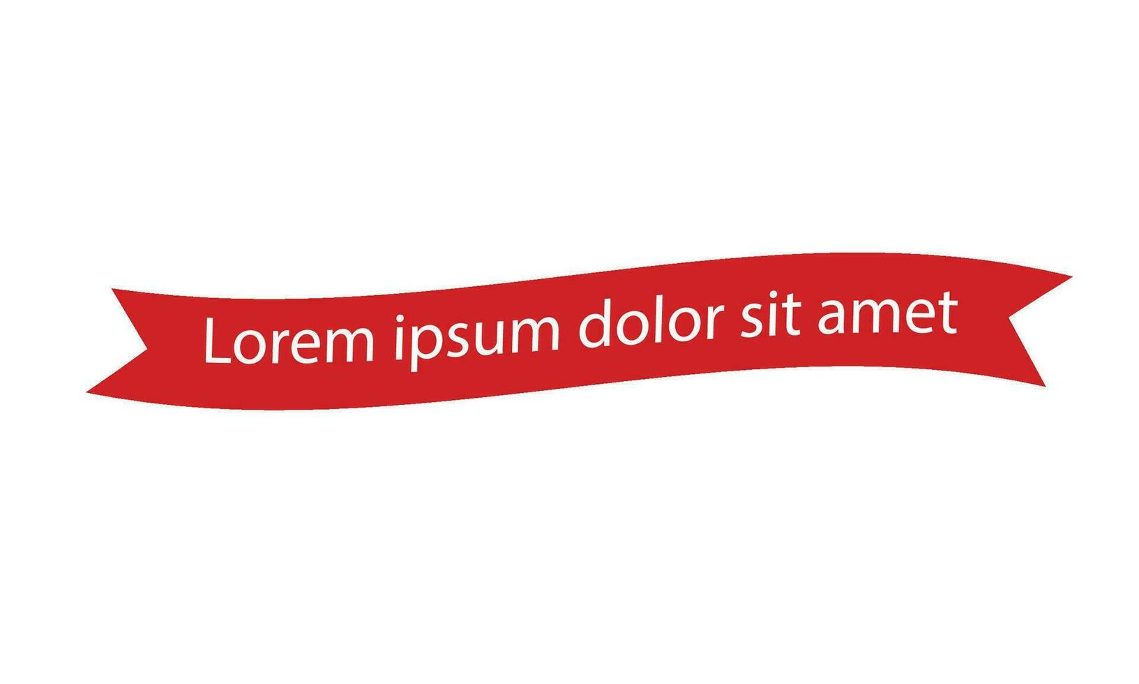 Vector set of red ribbons