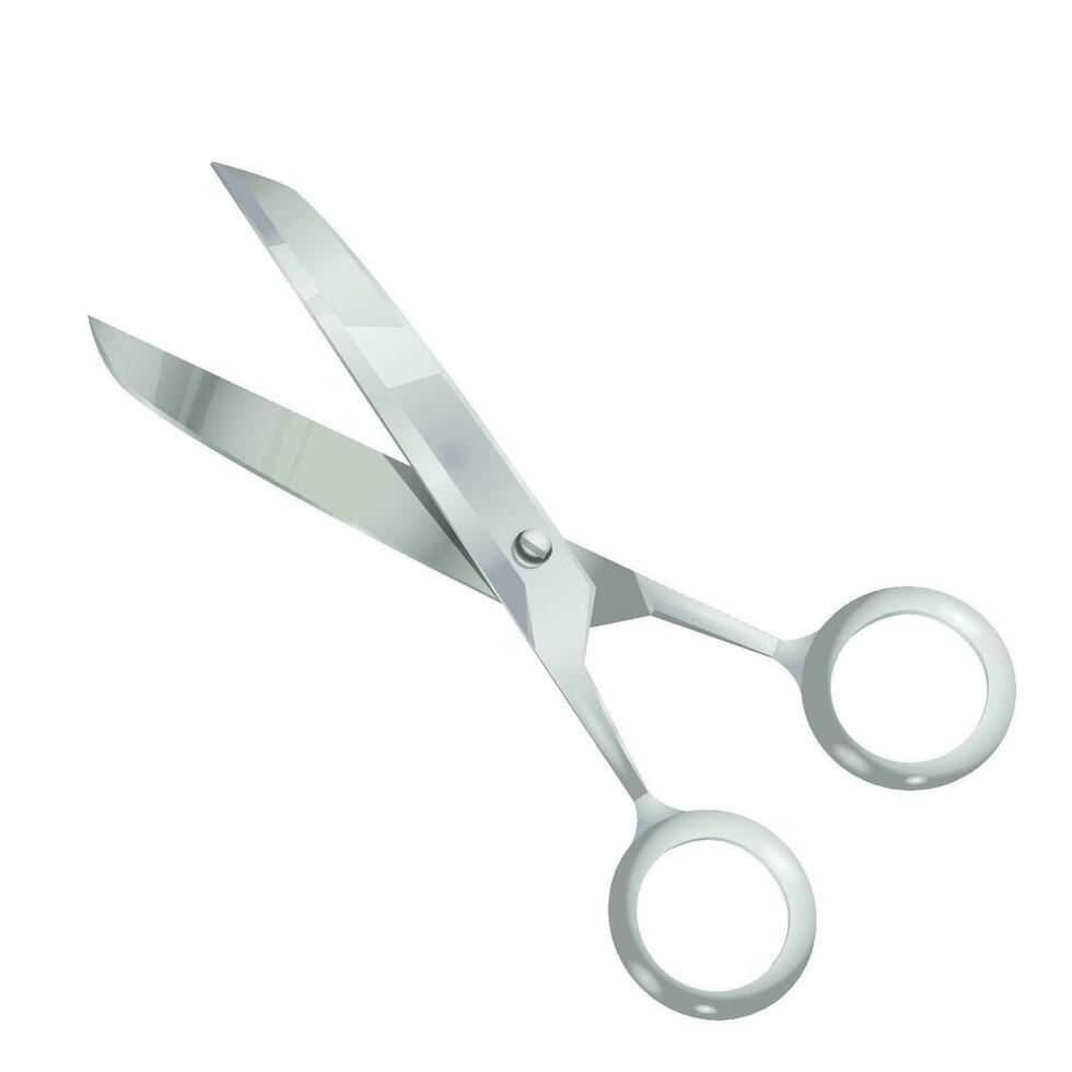 Vector White scissors isolated