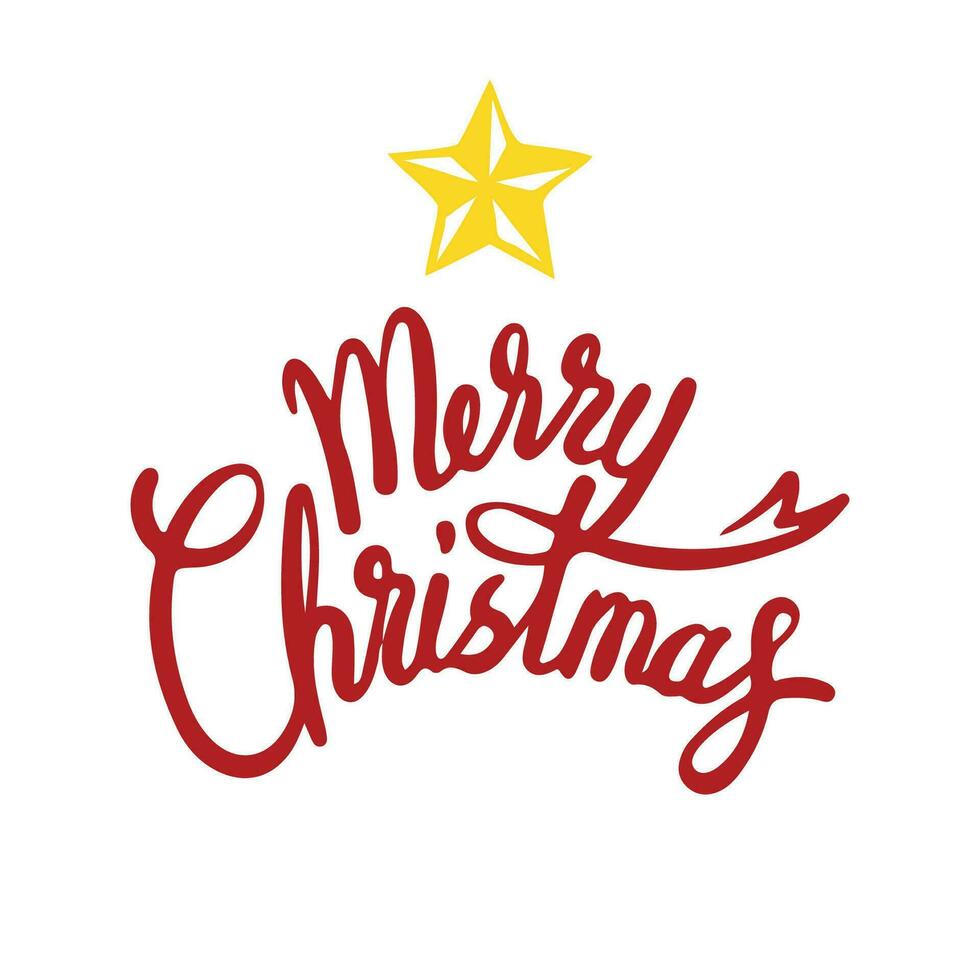 Vector merry chirtmas lettering